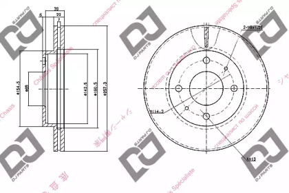 Тормозной диск DJ PARTS BD1080